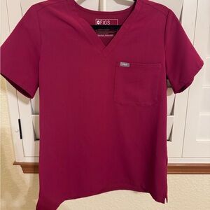 Figs Magenta Catarina Scrub Top